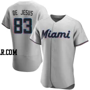 Enmanuel De Jesus Men's Miami Marlins Gray Authentic Road Jersey