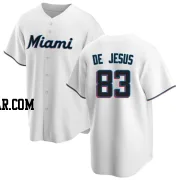 Enmanuel De Jesus Youth Miami Marlins White Replica Home Jersey