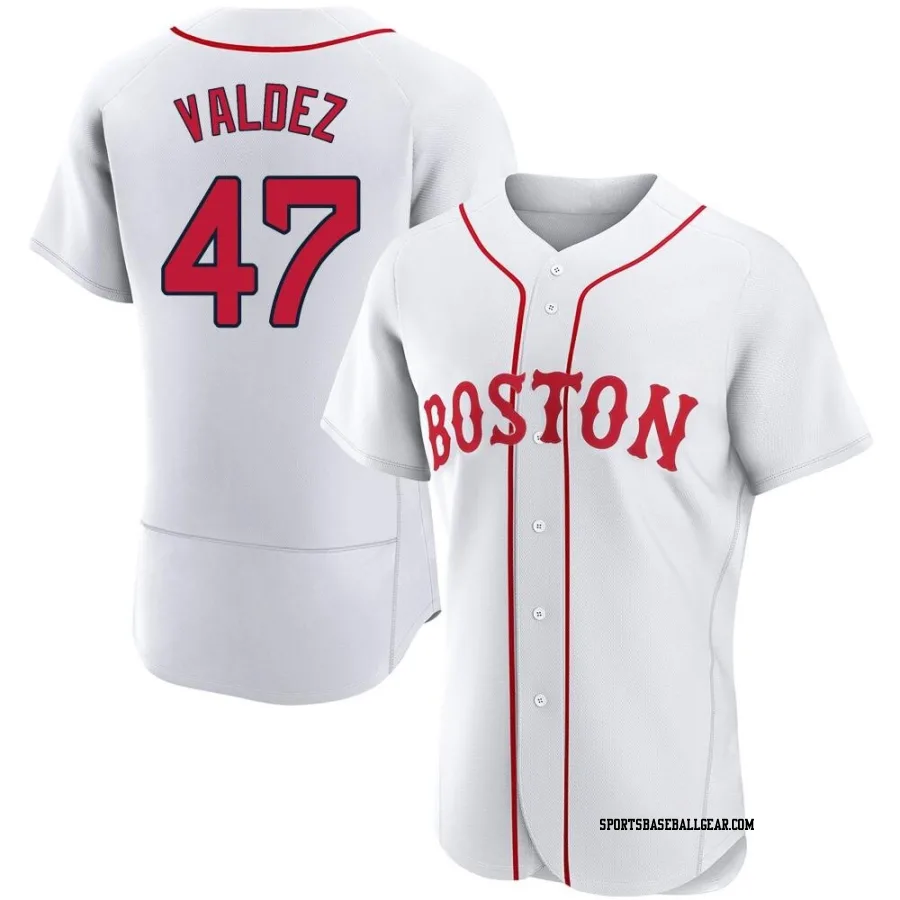 Enmanuel Valdez Men's Boston Red Sox White Authentic 2021 Patriots' Day Jersey