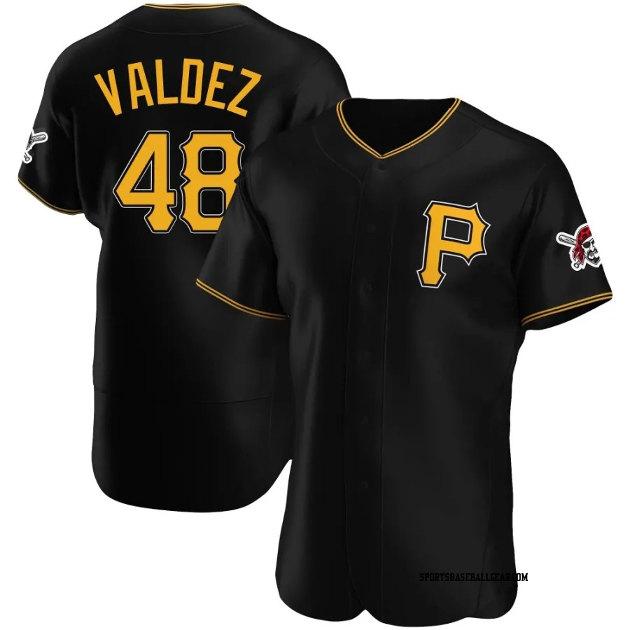 Enmanuel Valdez Men's Pittsburgh Pirates Black Authentic Alternate Jersey