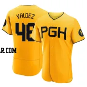 Enmanuel Valdez Men's Pittsburgh Pirates Gold Authentic 2023 City Connect Jersey