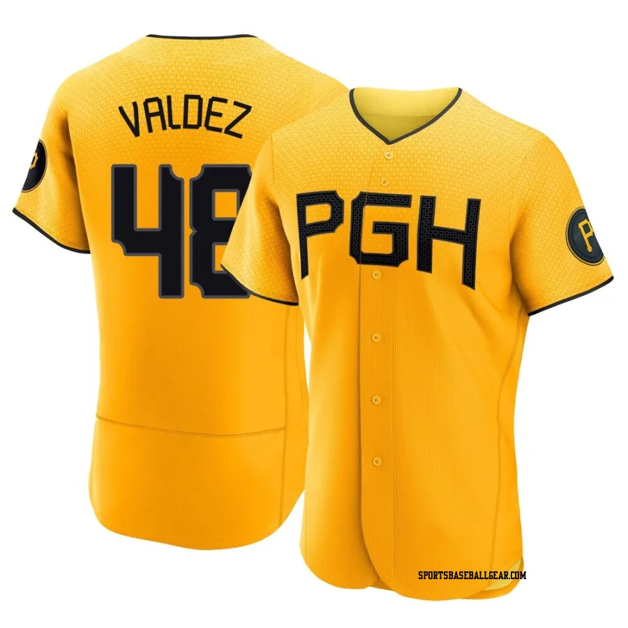 Enmanuel Valdez Men's Pittsburgh Pirates Gold Authentic 2023 City Connect Jersey