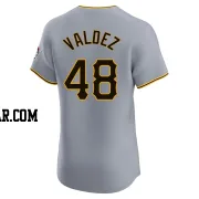 Enmanuel Valdez Men's Pittsburgh Pirates Gray Elite Road Jersey