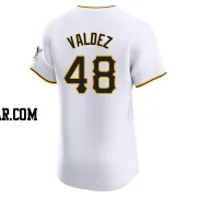 Enmanuel Valdez Men's Pittsburgh Pirates White Elite Home Jersey