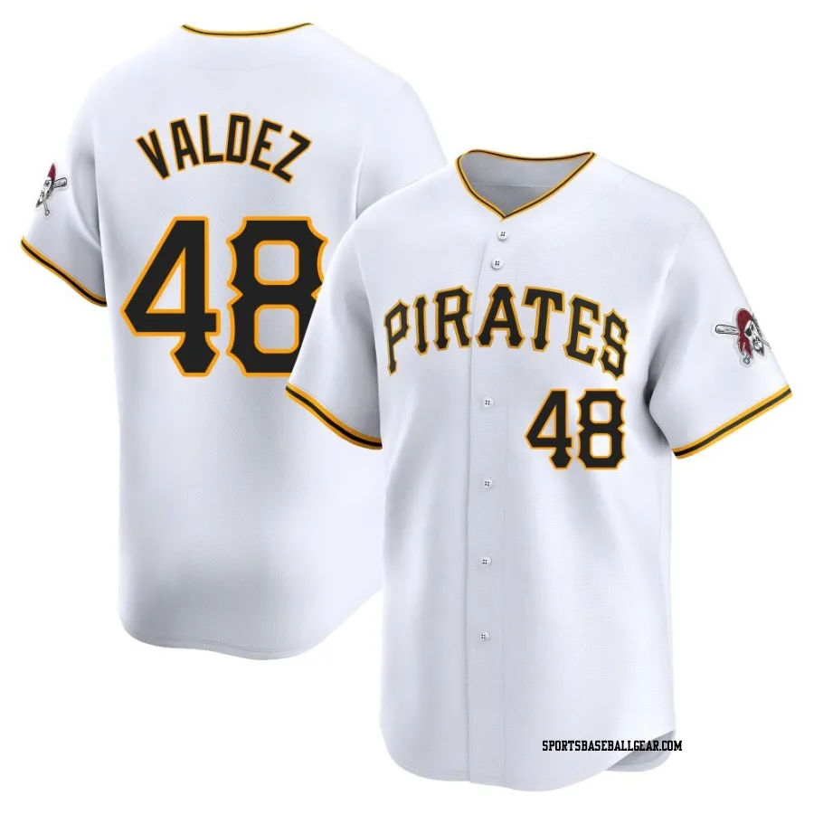 Enmanuel Valdez Men's Pittsburgh Pirates White Limited Home Jersey