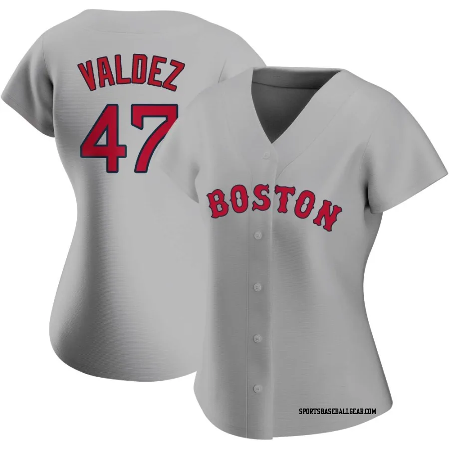 Enmanuel Valdez Women's Boston Red Sox Gray Replica Road Jersey