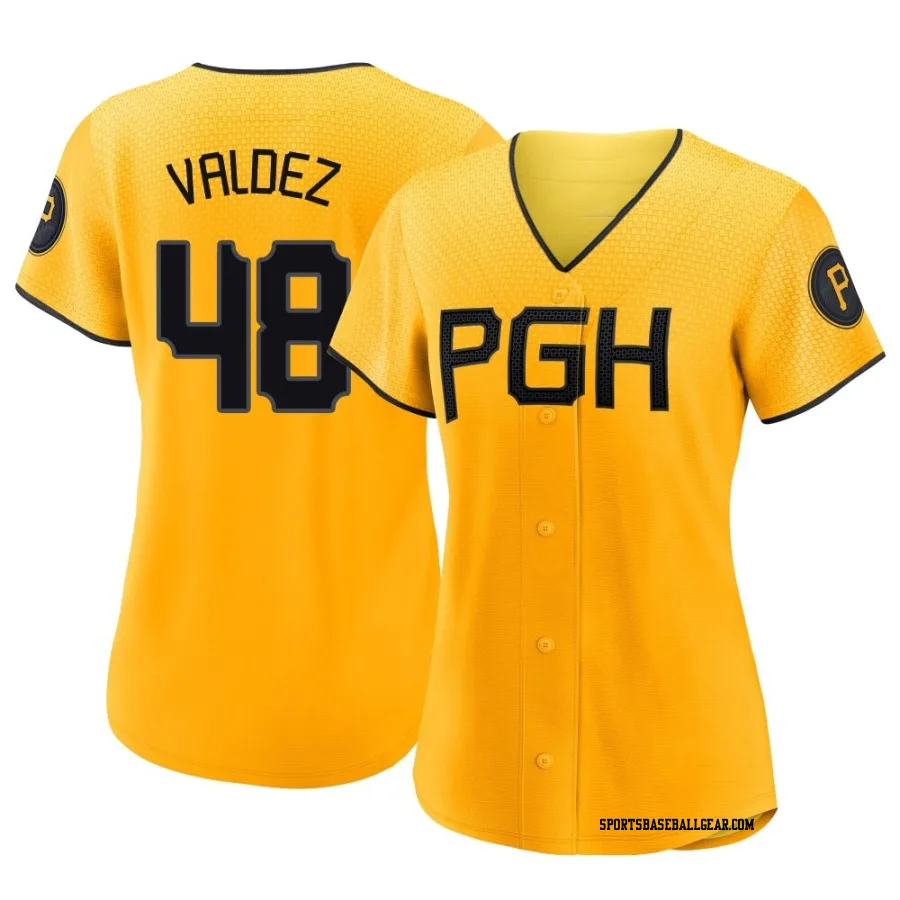 Enmanuel Valdez Women's Pittsburgh Pirates Gold Authentic 2023 City Connect Jersey