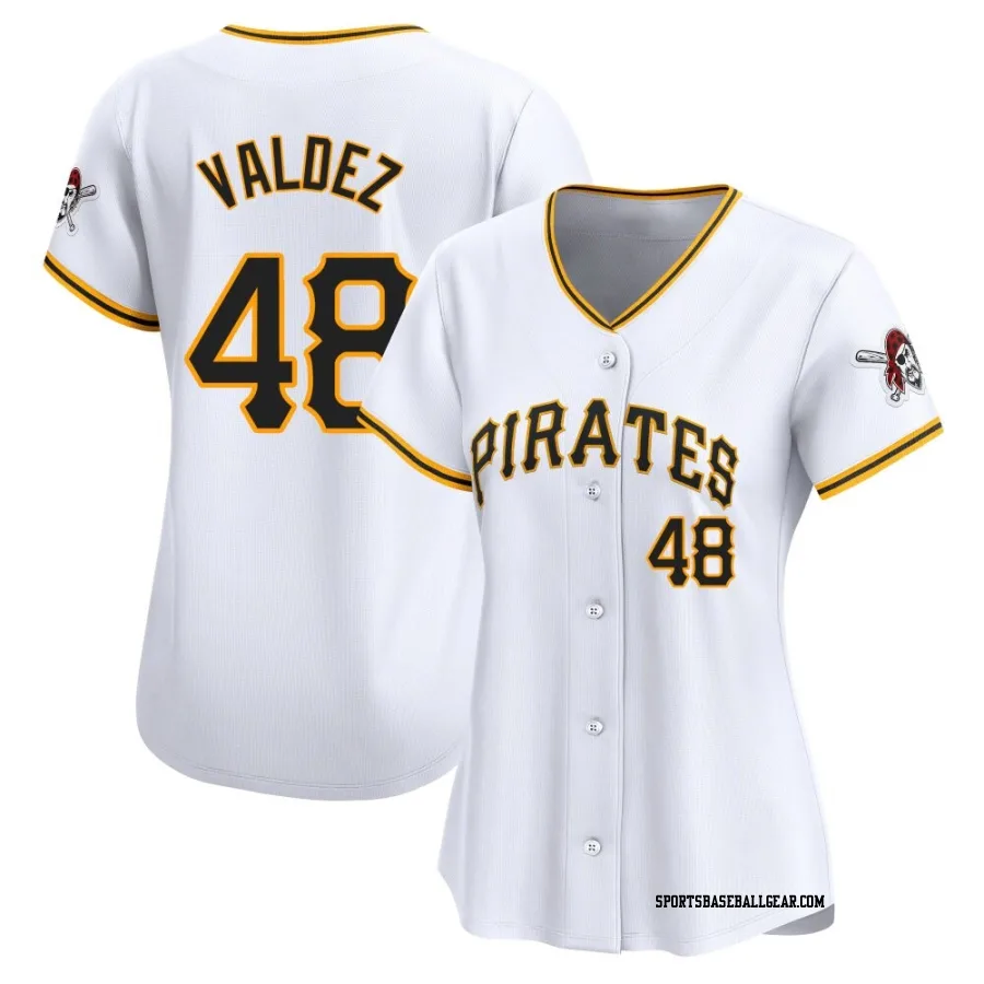 Enmanuel Valdez Women's Pittsburgh Pirates White Limited Home Jersey