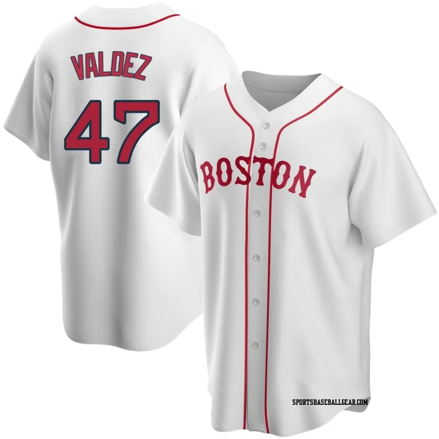 Enmanuel Valdez Youth Boston Red Sox White Replica Alternate Jersey