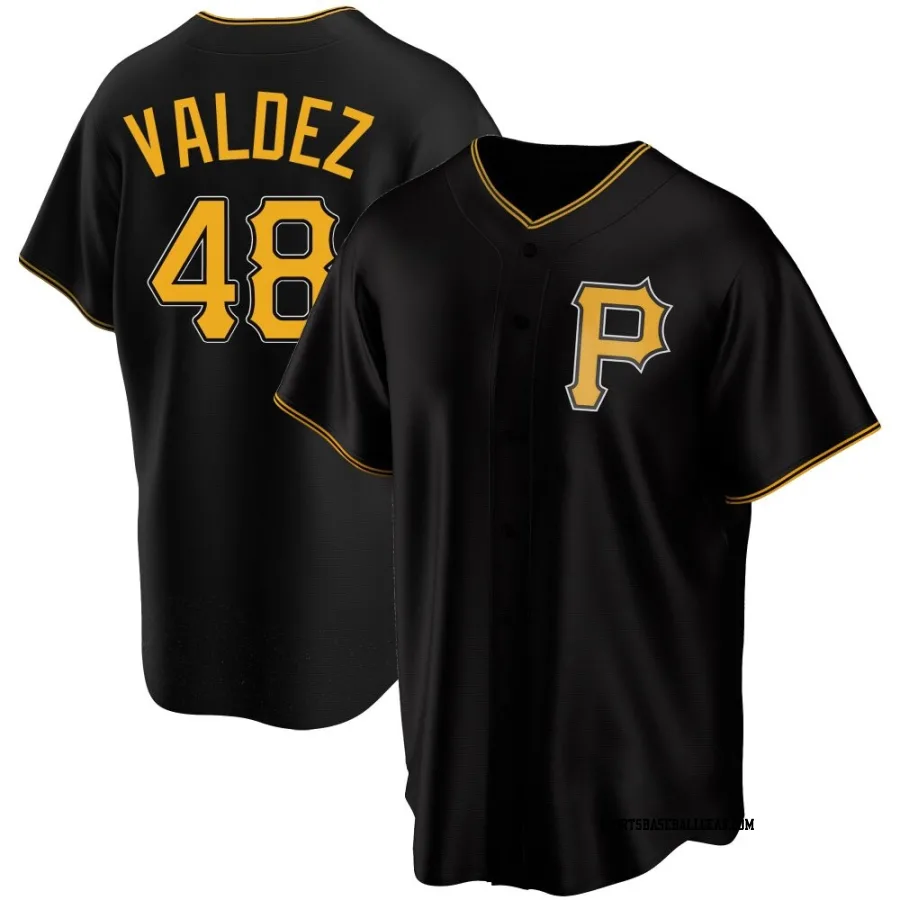 Enmanuel Valdez Youth Pittsburgh Pirates Black Replica Alternate Jersey