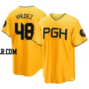 Enmanuel Valdez Youth Pittsburgh Pirates Gold Replica 2023 City Connect Jersey