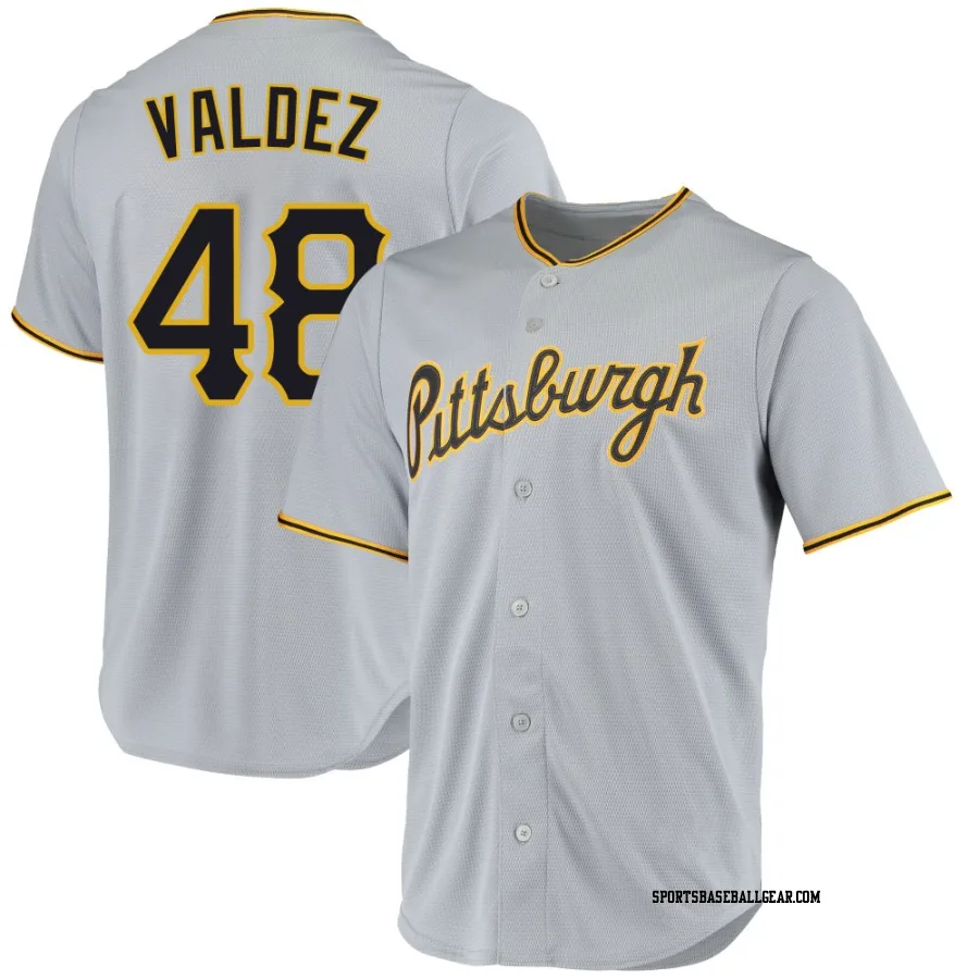 Enmanuel Valdez Youth Pittsburgh Pirates Gray Replica Road Jersey