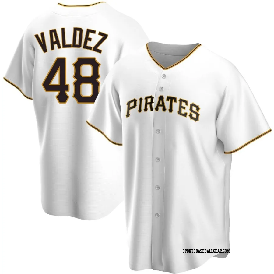 Enmanuel Valdez Youth Pittsburgh Pirates White Replica Home Jersey