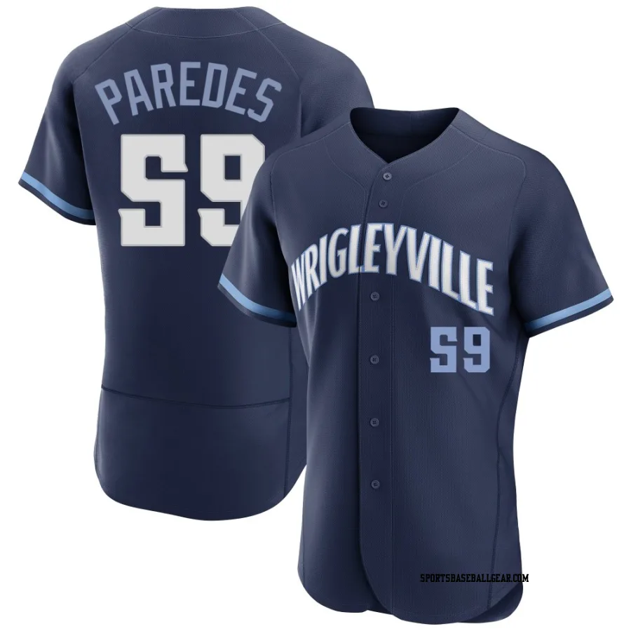 Enoli Paredes Men's Chicago Cubs Navy Authentic 2021 City Connect Jersey