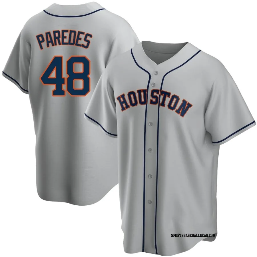 Enoli Paredes Men's Houston Astros Gray Replica Road Jersey