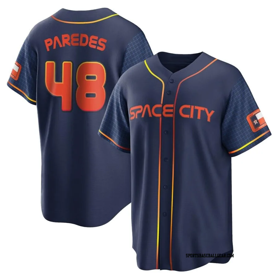 Enoli Paredes Men's Houston Astros Navy Replica 2022 City Connect Jersey