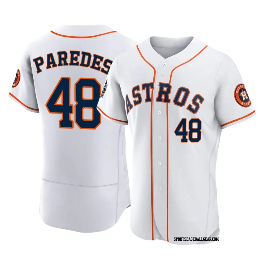 Enoli Paredes Men's Houston Astros White Authentic 2022 World Series Home Jersey