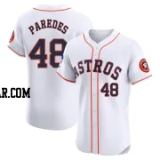 Enoli Paredes Men's Houston Astros White Elite Home Patch Jersey