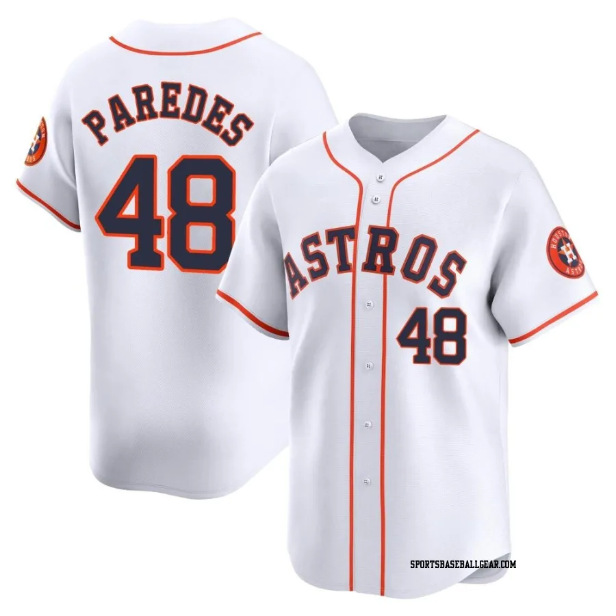 Enoli Paredes Men's Houston Astros White Limited Home Jersey