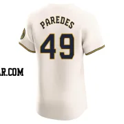 Enoli Paredes Men's Milwaukee Brewers Cream Elite Home Jersey