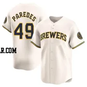 Enoli Paredes Men's Milwaukee Brewers Cream Limited Home Jersey