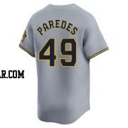 Enoli Paredes Men's Milwaukee Brewers Gray Limited Away Jersey