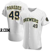 Enoli Paredes Men's Milwaukee Brewers White Authentic Alternate Jersey