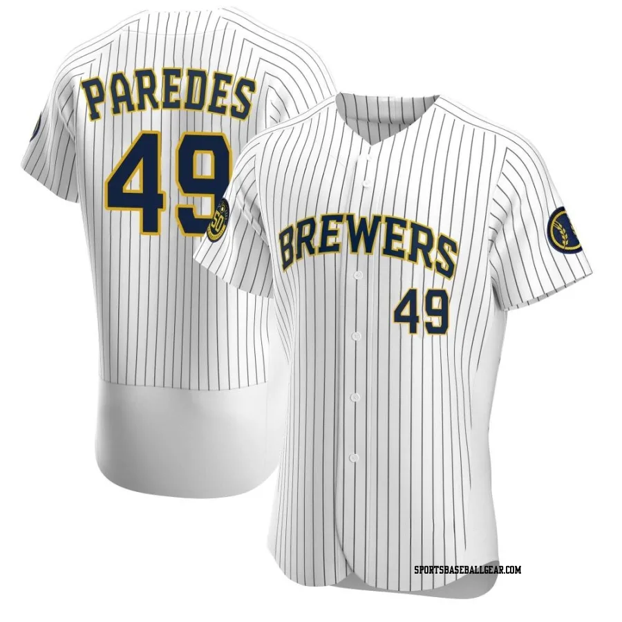 Enoli Paredes Men's Milwaukee Brewers White Authentic Alternate Jersey