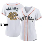 Enoli Paredes Women's Houston Astros Gold Replica White 2023 Collection Jersey