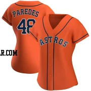 Enoli Paredes Women's Houston Astros Orange Authentic Alternate Jersey