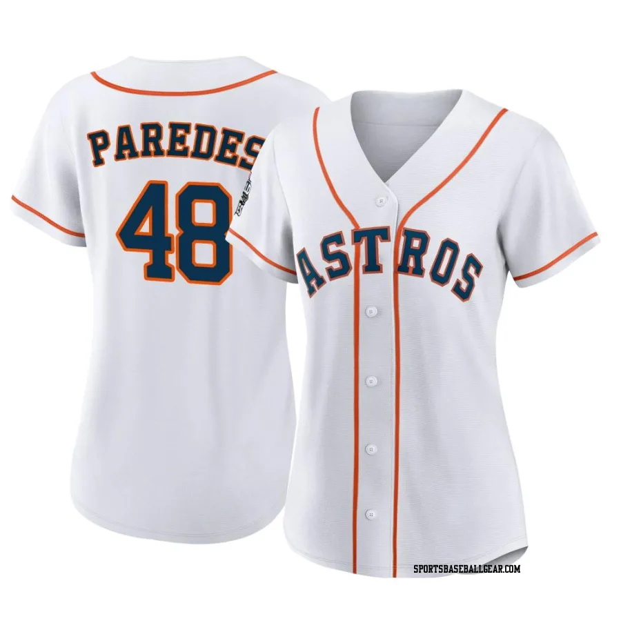 Enoli Paredes Women's Houston Astros White Authentic 2022 World Series Home Jersey