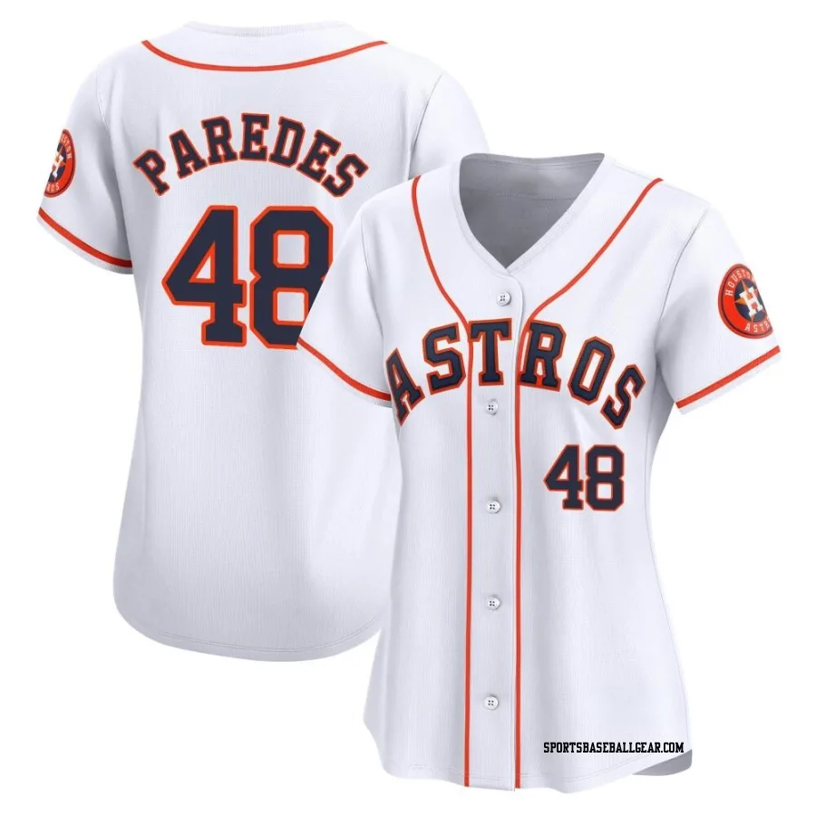 Enoli Paredes Women's Houston Astros White Limited Home Jersey