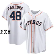 Enoli Paredes Youth Houston Astros White Replica 2022 World Series Champions Home Jersey