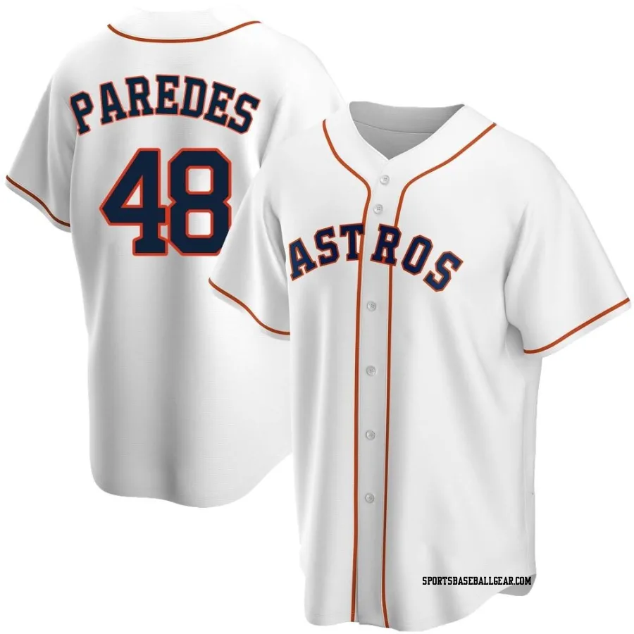 Enoli Paredes Youth Houston Astros White Replica Home Jersey