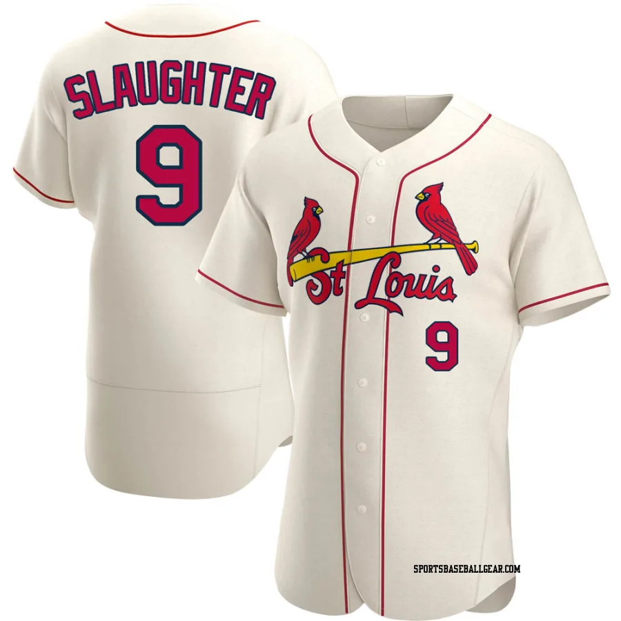 Enos Slaughter Men's St. Louis Cardinals Cream Authentic Alternate Jersey