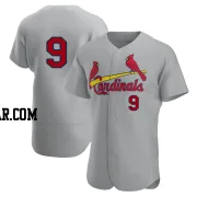 Enos Slaughter Men's St. Louis Cardinals Gray Authentic Road Jersey