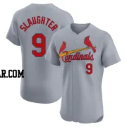 Enos Slaughter Men's St. Louis Cardinals Gray Elite Road Jersey