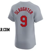 Enos Slaughter Men's St. Louis Cardinals Gray Elite Road Jersey