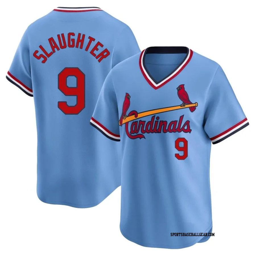 Enos Slaughter Men's St. Louis Cardinals Light Blue Limited Cooperstown Collection Jersey