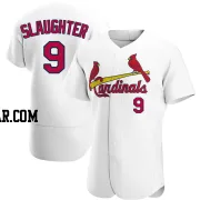 Enos Slaughter Men's St. Louis Cardinals White Authentic Home Jersey