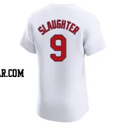 Enos Slaughter Men's St. Louis Cardinals White Elite Home Jersey