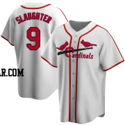 Enos Slaughter Men's St. Louis Cardinals White Home Cooperstown Collection Jersey