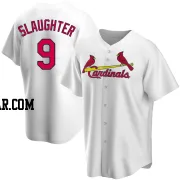 Enos Slaughter Men's St. Louis Cardinals White Replica Home Jersey