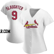 Enos Slaughter Women's St. Louis Cardinals White Authentic Home Jersey