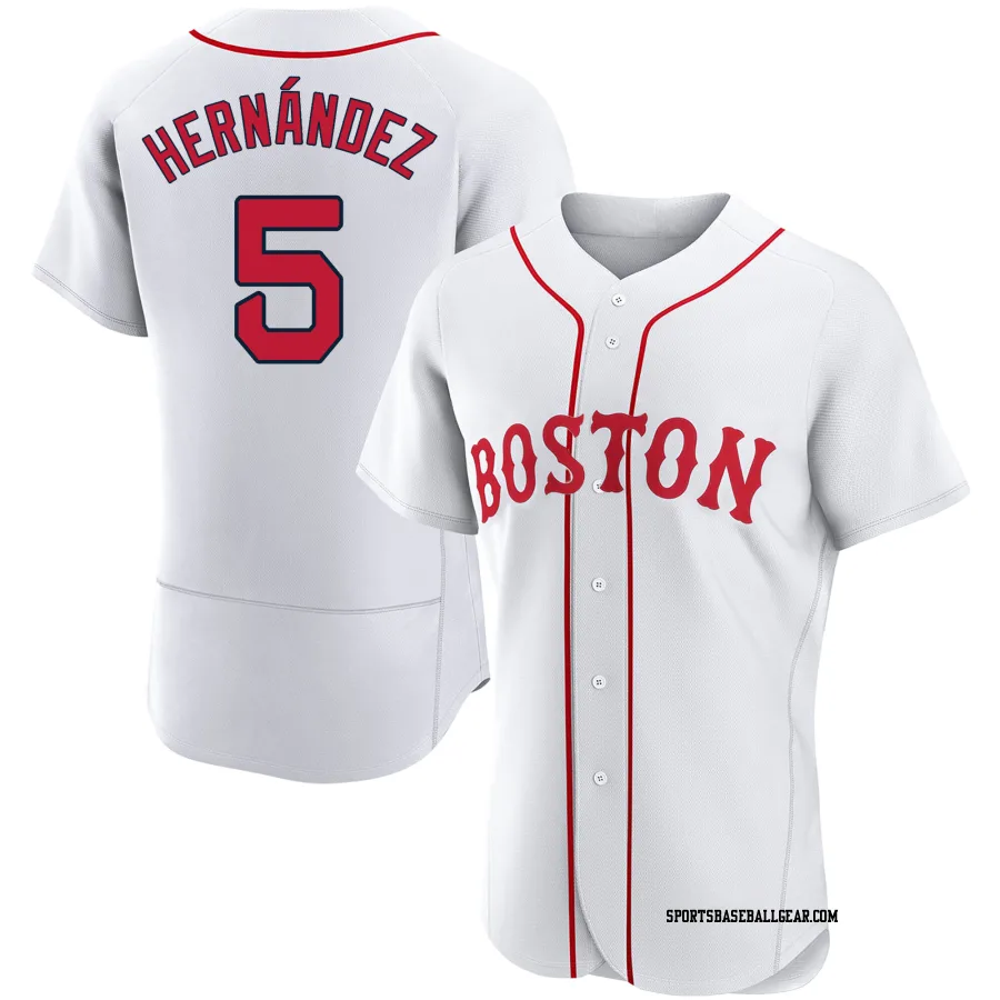 Enrique Hernandez Men's Boston Red Sox White Authentic 2021 Patriots' Day Jersey