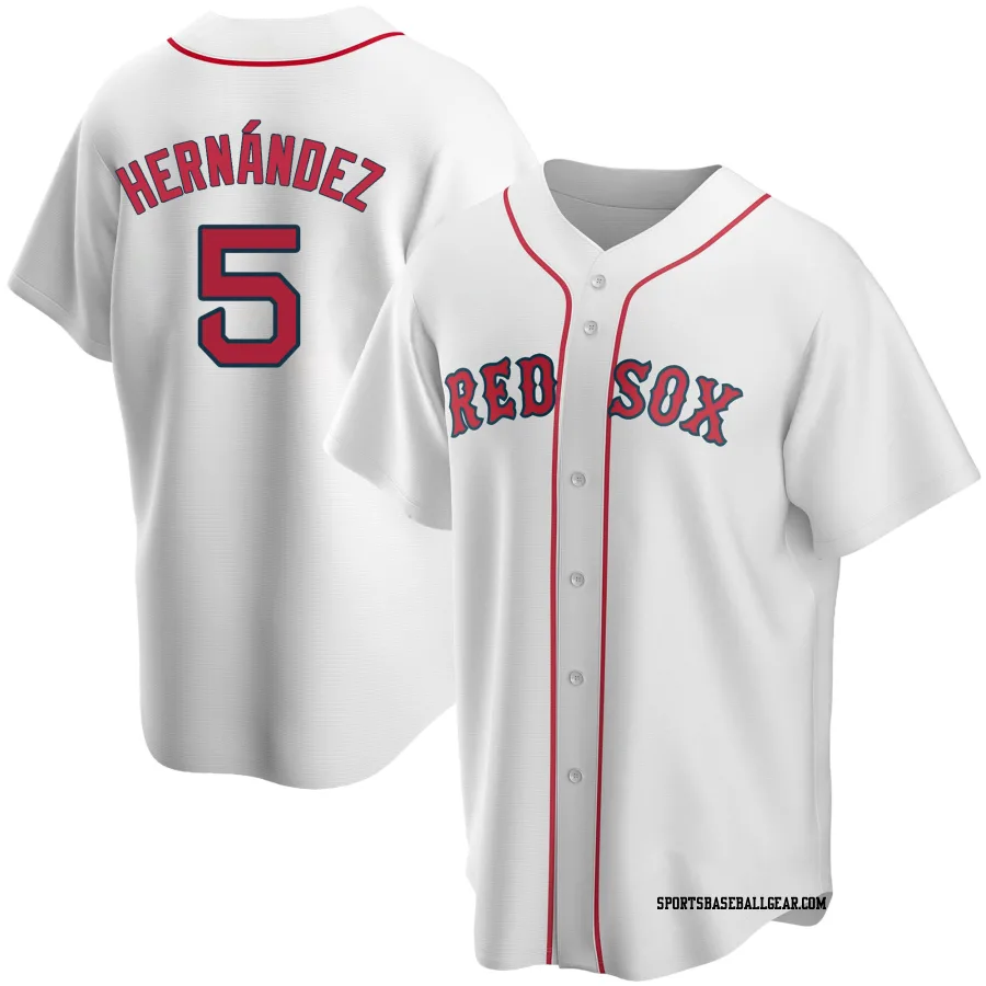 Enrique Hernandez Men's Boston Red Sox White Replica Home Jersey