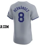 Enrique Hernandez Men's Los Angeles Dodgers Gray Elite Road Jersey