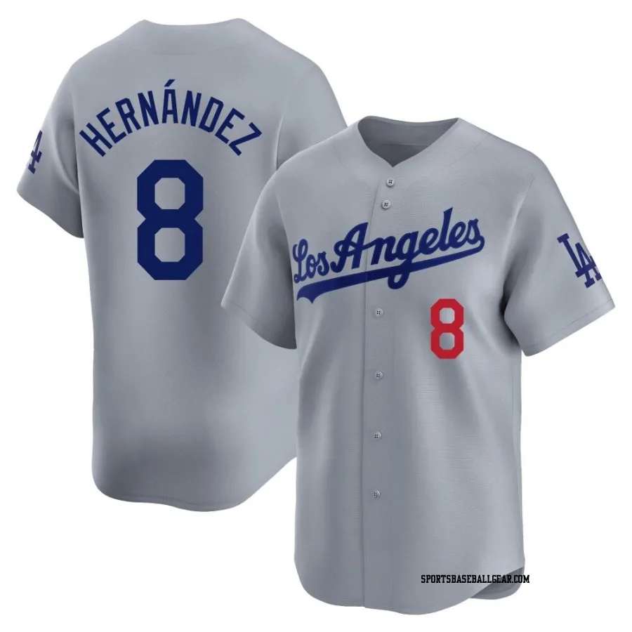 Enrique Hernandez Men's Los Angeles Dodgers Gray Limited Away Jersey