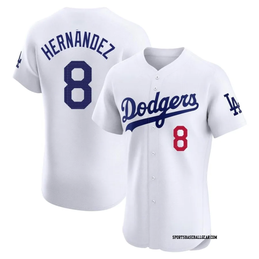 Enrique Hernandez Men's Los Angeles Dodgers White Elite Home Jersey