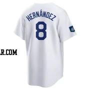 Enrique Hernandez Men's Los Angeles Dodgers White Replica 2024 World Tour Seoul Series Home Jersey